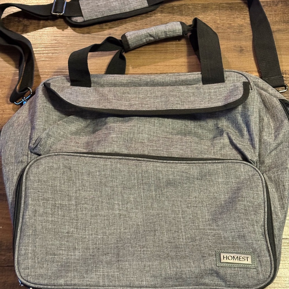Honest Gray Messenger/ Briefcase Style Bag With 3 Different Compartments